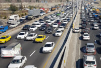 ترافیک سنگین در آزادراه قزوین-کرج، سفرها را دشوار کرد