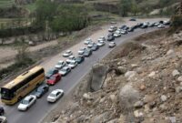 ترافیک سنگین در جاده هراز و آزادراه‌های ورودی به تهران