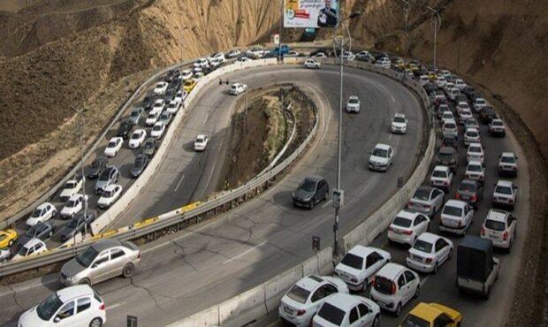 ترافیک سنگین در جاده چالوس و آزادراه قزوین-کرج-تهران