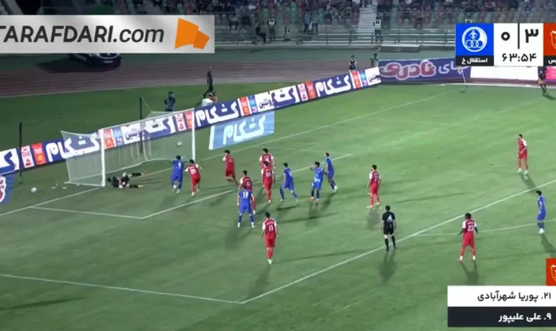 گل‌به‌خودی نیازمند، استقلال خوزستان را به پیروزی مقابل پرسپولیس رساند