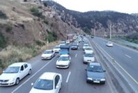 ترافیک سنگین ۱۰ کیلومتری در جاده رشت به قزوین؛ هر دو مسیر برای خودروهای تهران‌رو باز است