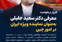 دکتر سعید جلیلی؛ گزینه‌ای ویژه برای نمایندگی ایران در امور چین